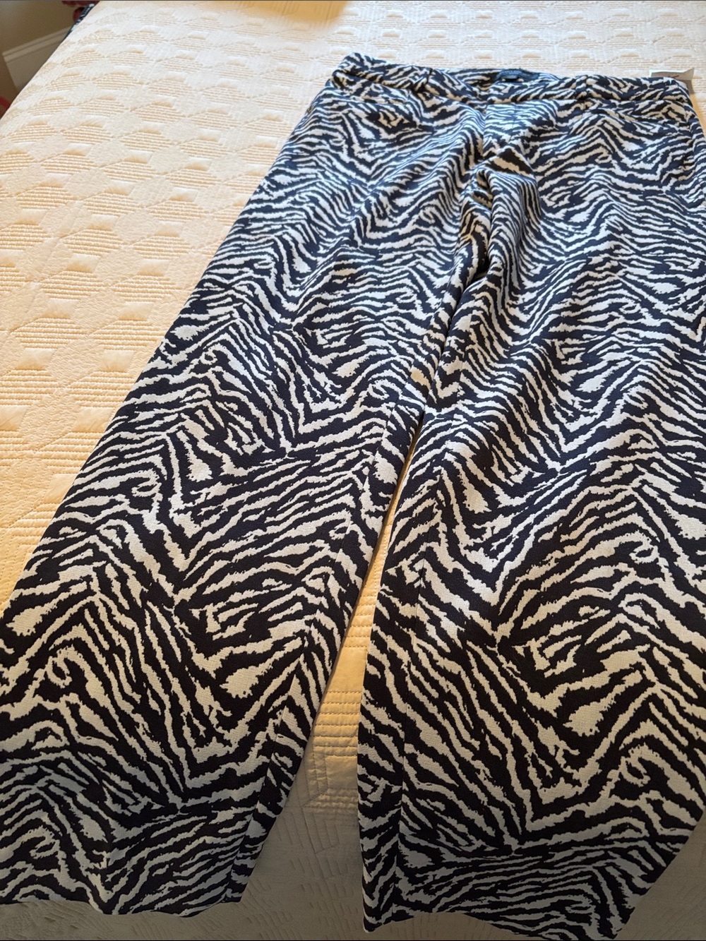 Banana Republic Sloan Zebra-Print pant in Black and White